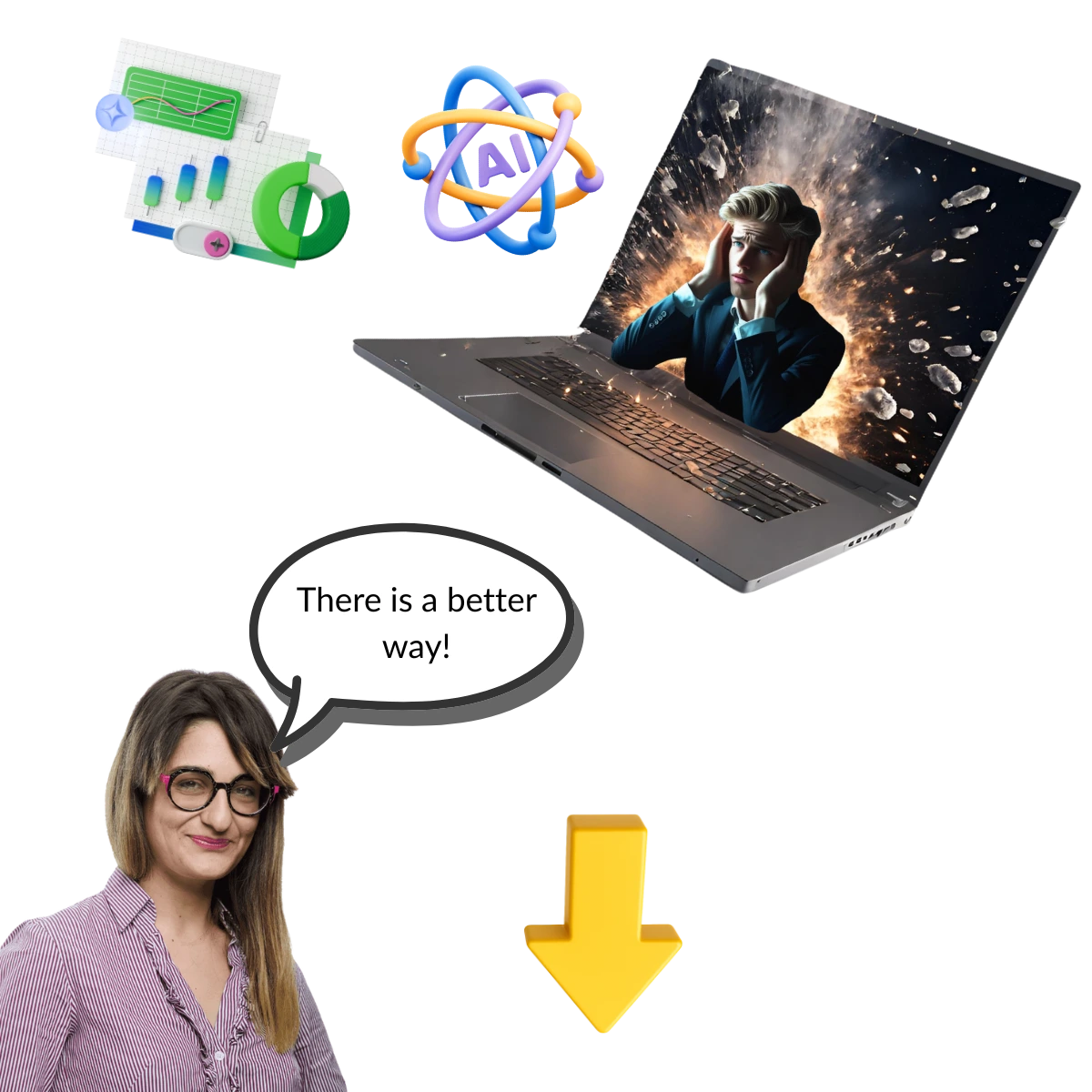 Illustration representing web and software solutions for accounting firms